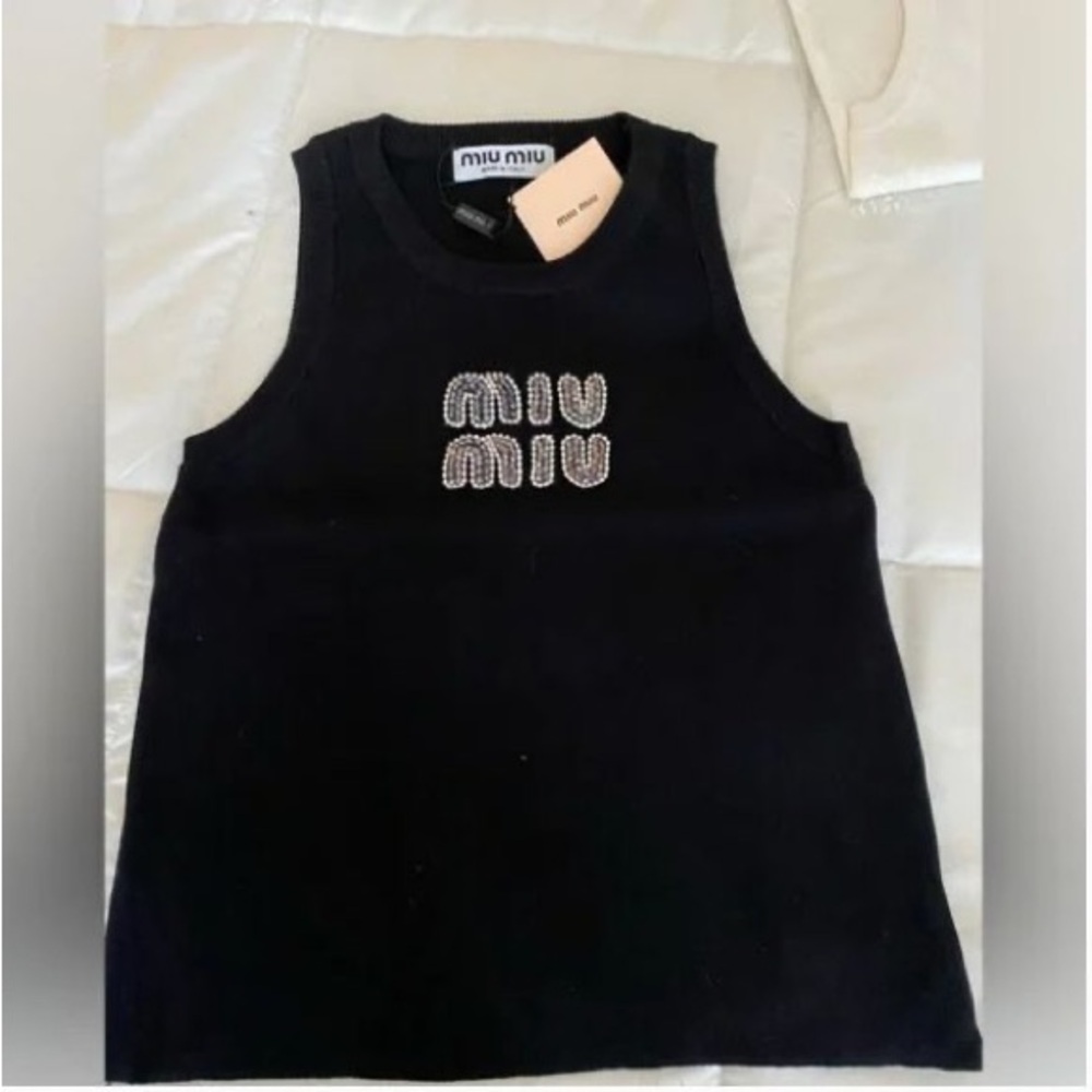 Brand new Miu Miu tank top-Black